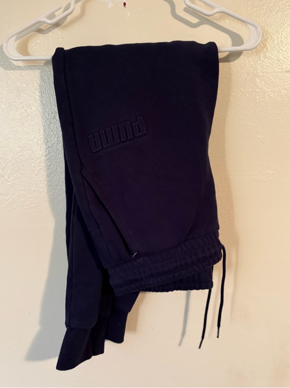 Puma Dark Navy Joggers With Embossed Logo